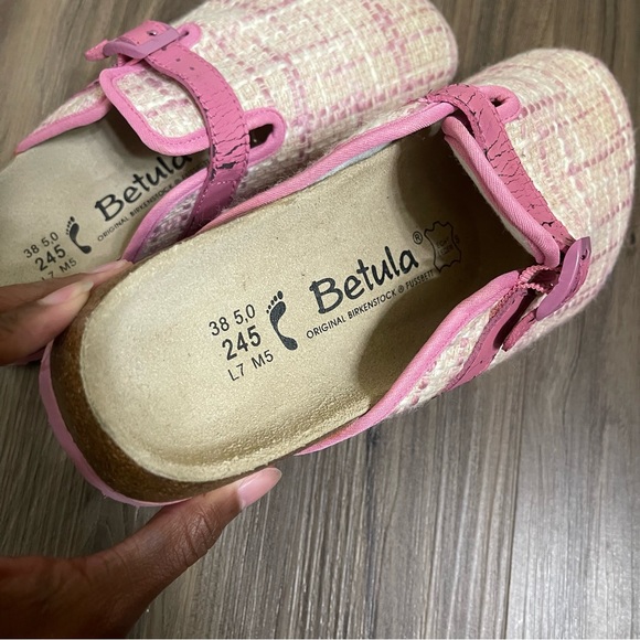 Birkenstock, Betula Woven Plaid Clogs - Picture 14 of 16